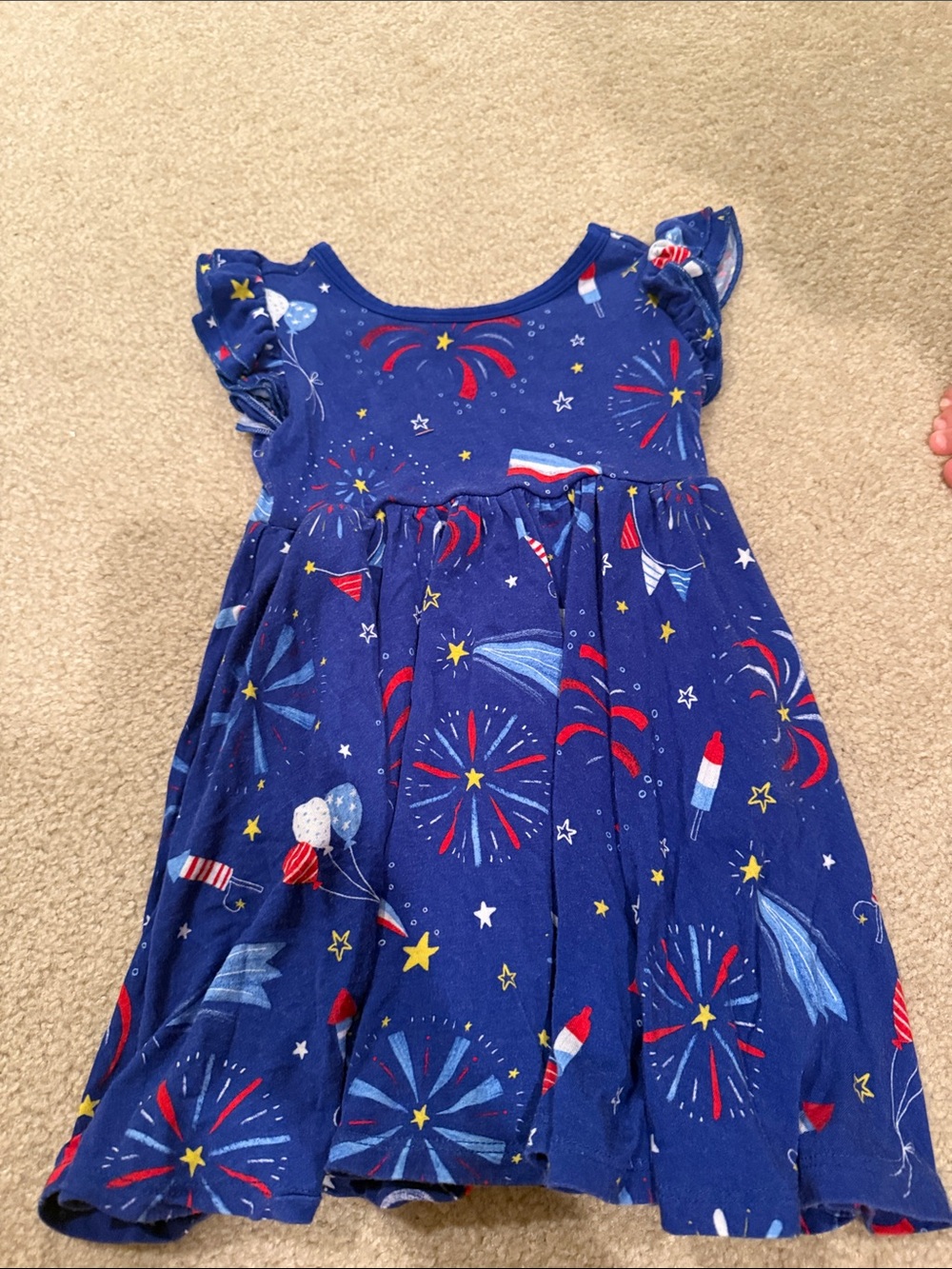 Little sleepies Americana flutter dress